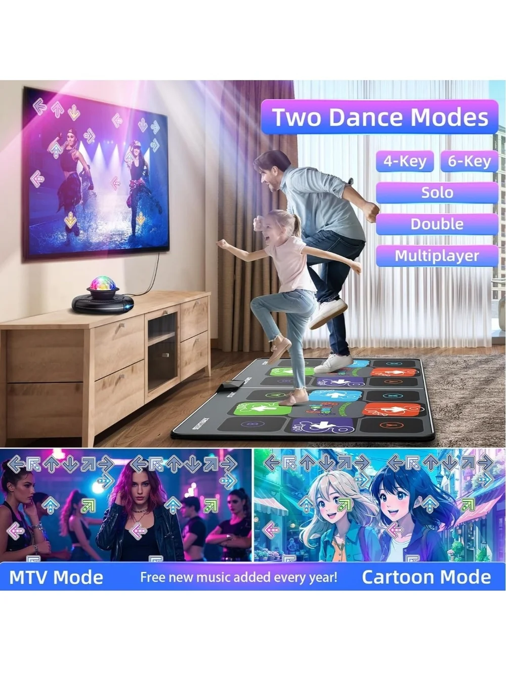 Amazon FWFX Dance Mat Camera Game - White Box with Colorful Graphics